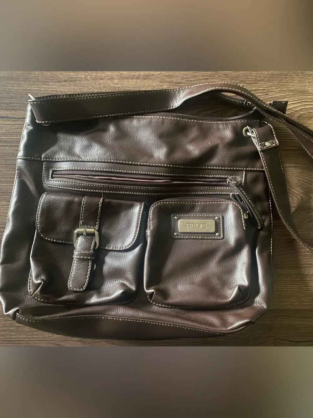 Relic Brown Women's Shoulder Bag with Front Pockets